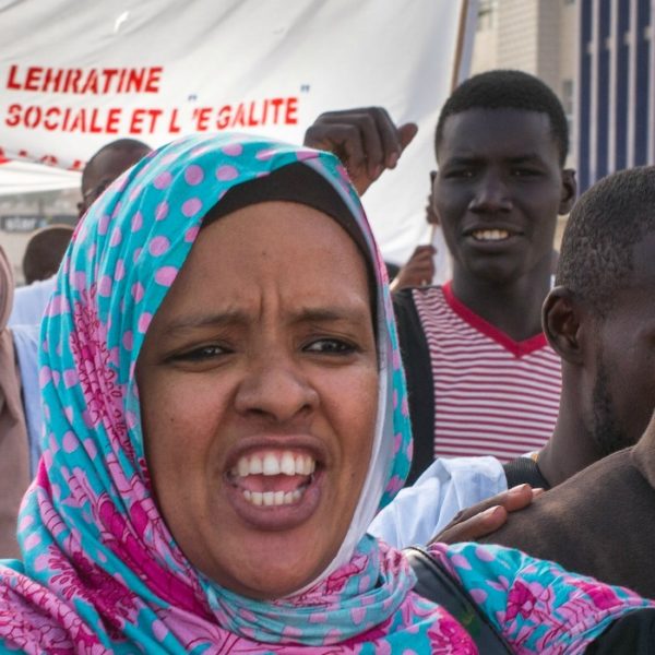 Una manifestazione di protesta contro la schiavitù in Mauritania