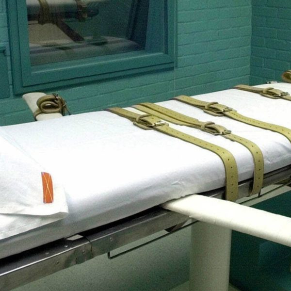 Il letto dell'iniezione letale nella prigione di Huntsville in Texas