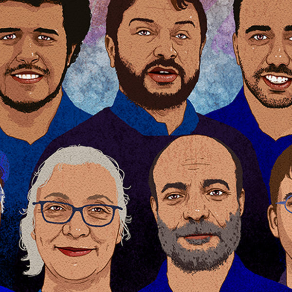 İdil Eser, Taner Kılıçe e altri difensori dei diritti umani arrestati lo scorso 5 luglio.